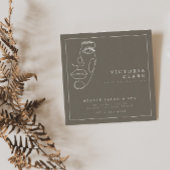 Moderne minimalistische ivoor/neutrale salon vierkante visitekaartje