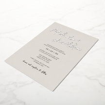 Moderne Minimalistische Ivoor Trouw Zilver Letteri