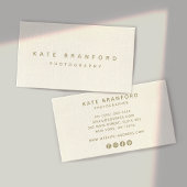 Moderne minimalistische ivoor witte professional visitekaartje