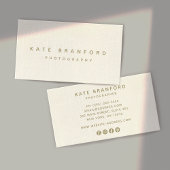 Moderne minimalistische ivoor witte professional visitekaartje