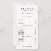 Moderne minimalistische Ivoor/Zwarte Salon/Spa Men (Voorkant)