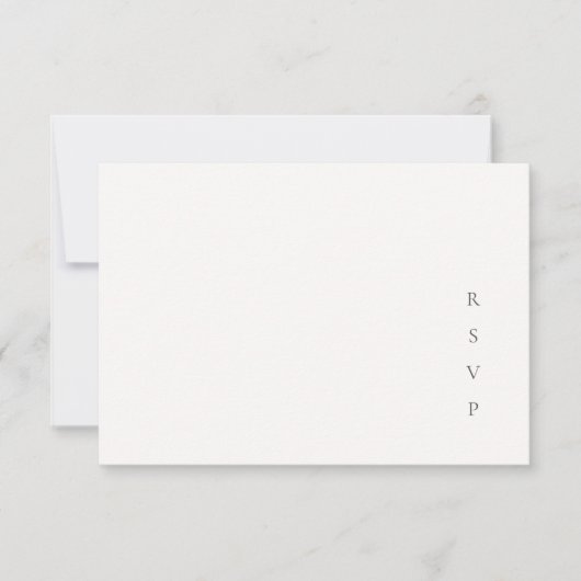 Moderne minimalistische ivoren RSVP-kaart RSVP Kaartje (Voorkant)