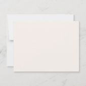 Moderne Minimalistische Ivoren Script Notitiekaart Kaart (Achterkant)