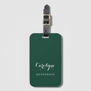 Moderne Minimalistische Jager Groen Bagagelabel