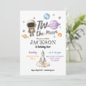 Moderne Minimalistische Jongensplaneet Twee De Ver Kaart (Staand voorkant)