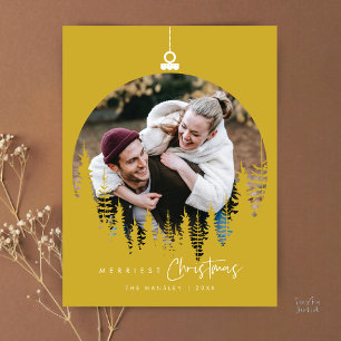 Moderne Minimalistische, Jooligste Kerstmis Famili Briefkaart