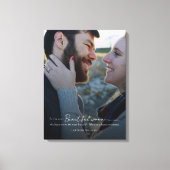 Moderne, minimalistische Jubileum bruiloft foto Canvas Afdruk (Voorkant)