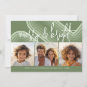 Moderne Minimalistische Juniper Shades - Merry & B Feestdagenkaart (Voorkant)