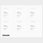 Moderne Minimalistische Kaars Cosmetica Vierkante Sticker (Vel)