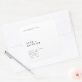 Moderne Minimalistische Kaars Cosmetica Vierkante Sticker (Envelop)