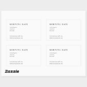 Moderne minimalistische kaars of productlabel rechthoekige sticker (Vel)