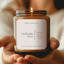 Moderne minimalistische kaars verpakking label bei
