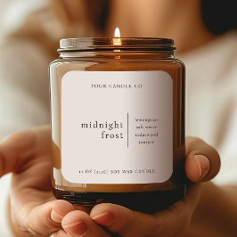 Moderne minimalistische kaars verpakking label bei