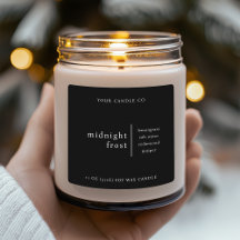Moderne minimalistische kaars verpakking label zwa