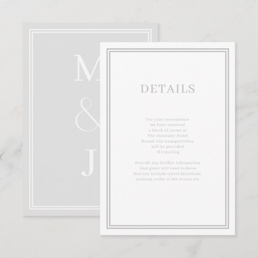 Moderne, minimalistische kaart (Voorkant / Achterkant)