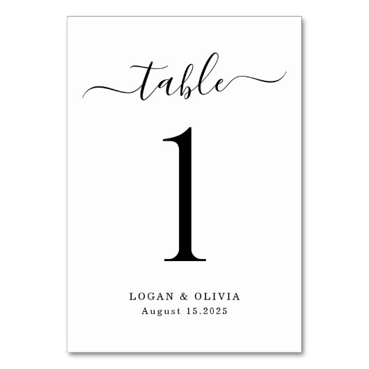 Moderne Minimalistische Kaart van het Aantal van d (Voorkant)