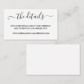 Moderne minimalistische Kaart voor bruiloft (Voorkant / Achterkant)