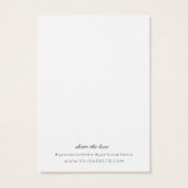 Moderne, minimalistische Kaart voor draagbeeldsche (Achterkant)