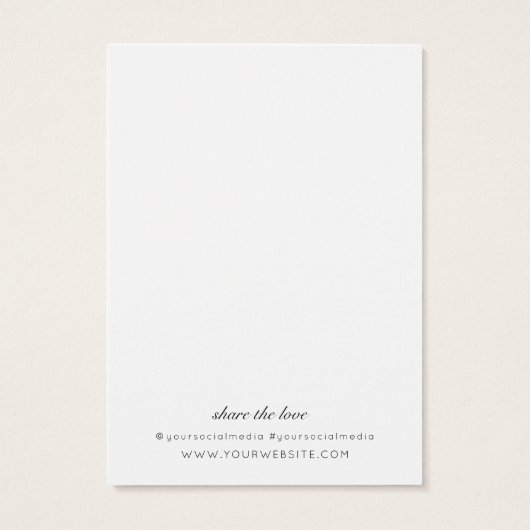 Moderne, minimalistische Kaart voor draagbeeldsche (Achterkant)