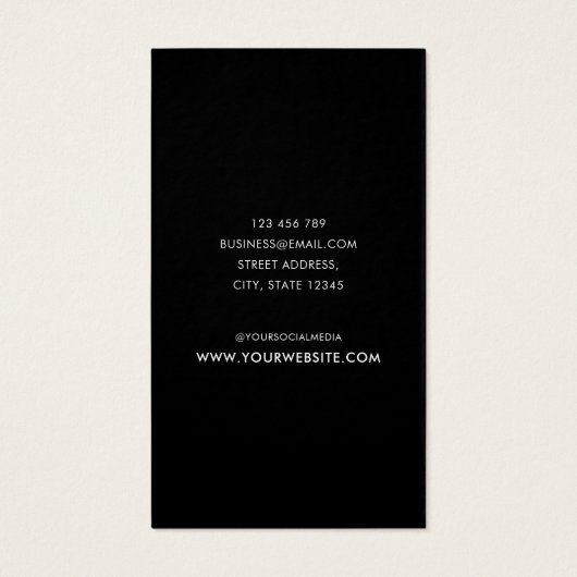 Moderne, minimalistische Kaart voor draagbeeldsche (Achterkant)