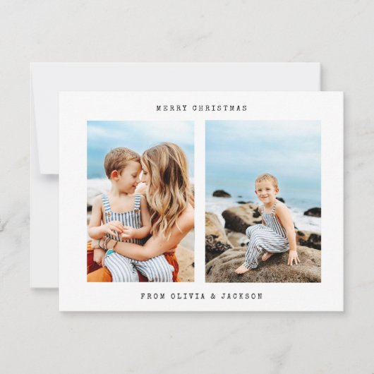 Moderne minimalistische Kaart voor kerstfeestdagen (Voorkant)