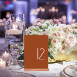 Moderne minimalistische Kaart voor weddenschappen<br><div class="desc">Moderne minimalistische Kaart voor weddenschappen De moderne minimalistische Kaart voor weddenschappen is perfect voor lente-,  zomer- en valbruiloften. Het lijstaantal kenmerkt klassieke typografie op een rijke kaneelachtergrond. Het mooie ontwerp is modern en elegant,  en geeft het teken een klastig gevoel.</div>