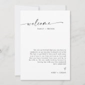 Moderne minimalistische Kaart voor welkome eveneme (Voorkant)