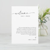 Moderne minimalistische Kaart voor welkome eveneme (Staand voorkant)