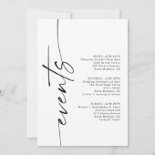 Moderne minimalistische Kaart voor welkome eveneme (Achterkant)