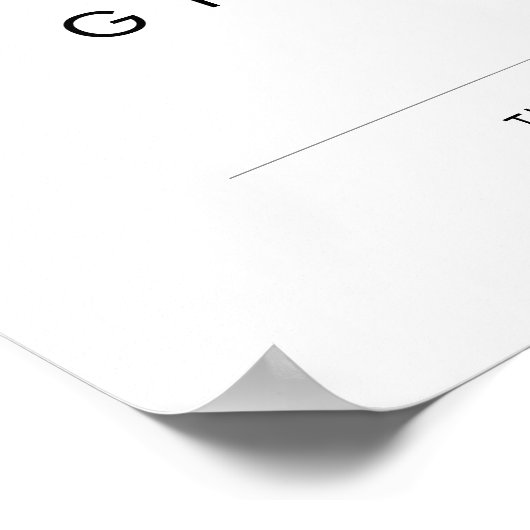 Moderne minimalistische Kaarten en cadeaubonborden Poster (Hoek)