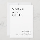 Moderne minimalistische Kaarten en geschenken Trou (Voorkant)