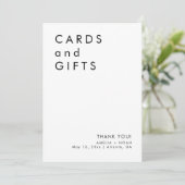 Moderne minimalistische Kaarten en geschenken Trou (Staand voorkant)