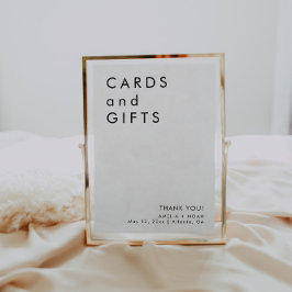 Moderne minimalistische Kaarten en geschenken Trou Poster