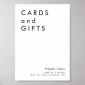 Moderne minimalistische Kaarten en geschenken Trou Poster (Voorkant)