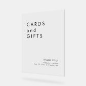 Moderne minimalistische Kaarten en huwelijkscadeau Acryl Bord (Hoek)