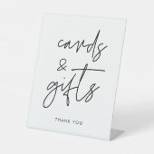 Moderne minimalistische Kaarten & geschenken bruil Reclamebord Met Voetstuk (Voorkant)