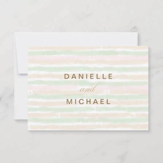 Moderne minimalistische kaarten voor getrouwde bru RSVP kaartje (Voorkant)