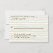 Moderne minimalistische kaarten voor getrouwde bru RSVP kaartje (Achterkant)