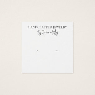 Moderne minimalistische Kaarten voor juweliersweer Vierkante Visitekaartjes