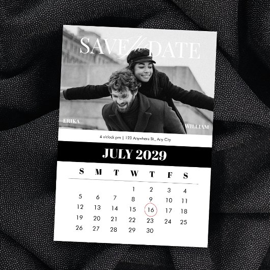 Moderne minimalistische kalender  save the date