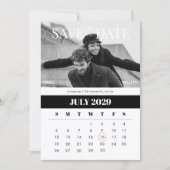 Moderne minimalistische kalender  save the date (Voorkant)