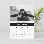 Moderne minimalistische kalender  save the date (Staand voorkant)