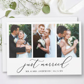 Moderne minimalistische kalligrafie 3 Foto's bruil Aankondiging