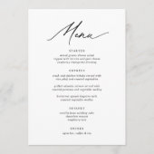 Moderne minimalistische kalligrafie 5 x 7 bruiloft menu (Voorkant)