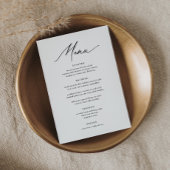 Moderne minimalistische kalligrafie 5 x 7 bruiloft menu