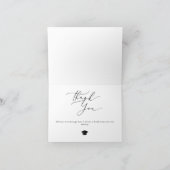 Moderne minimalistische kalligrafie Afstuderen Bedankkaart (Binnen)