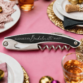 Moderne Minimalistische Kalligrafie Bachelorette-f Kurkentrekker