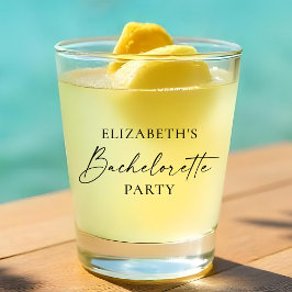 Moderne Minimalistische Kalligrafie Bachelorette-f Shot Glas