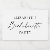 Moderne minimalistische kalligrafie Bachelorette M Sparkling Wijnetiket (Enkel label)