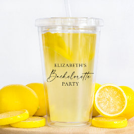 Moderne minimalistische kalligrafie Bachelorette P Acryl Drinkbeker